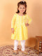 Sishu Girl's Mustard Chikankari Kurta Leggings Set