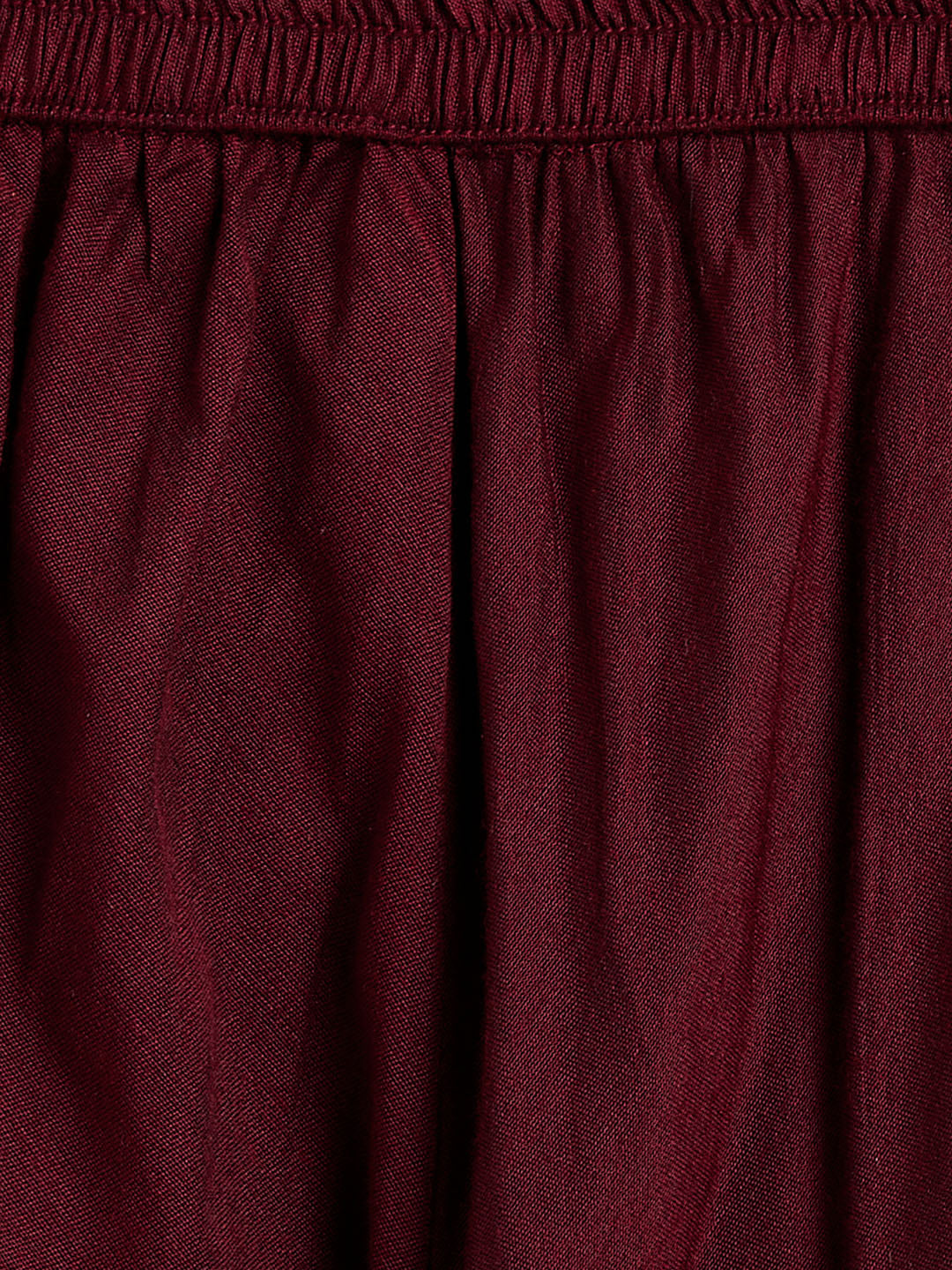 Sishu Girl's Maroon Mirror Kurta Pyjama Set