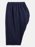 Sishu Girl's Navy Blue Draped Skirt With Crop Top