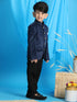 Boy's Blue Polka Dot Printed Jodhpuri