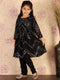 Girl's Black Mirror Kurta Pyjama Set