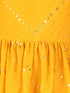 Girl's Yellow Mirror Kurta Pyjama Set