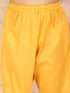 Girl's Yellow Mirror Kurta Pyjama Set