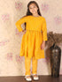 Girl's Yellow Mirror Kurta Pyjama Set