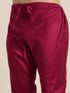 Men's Light Green Nerhu Jacket With Dark Pink Kurta Pyjama Set
