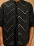 Men's Black Mirror Jacket With Kurta Patiala Set