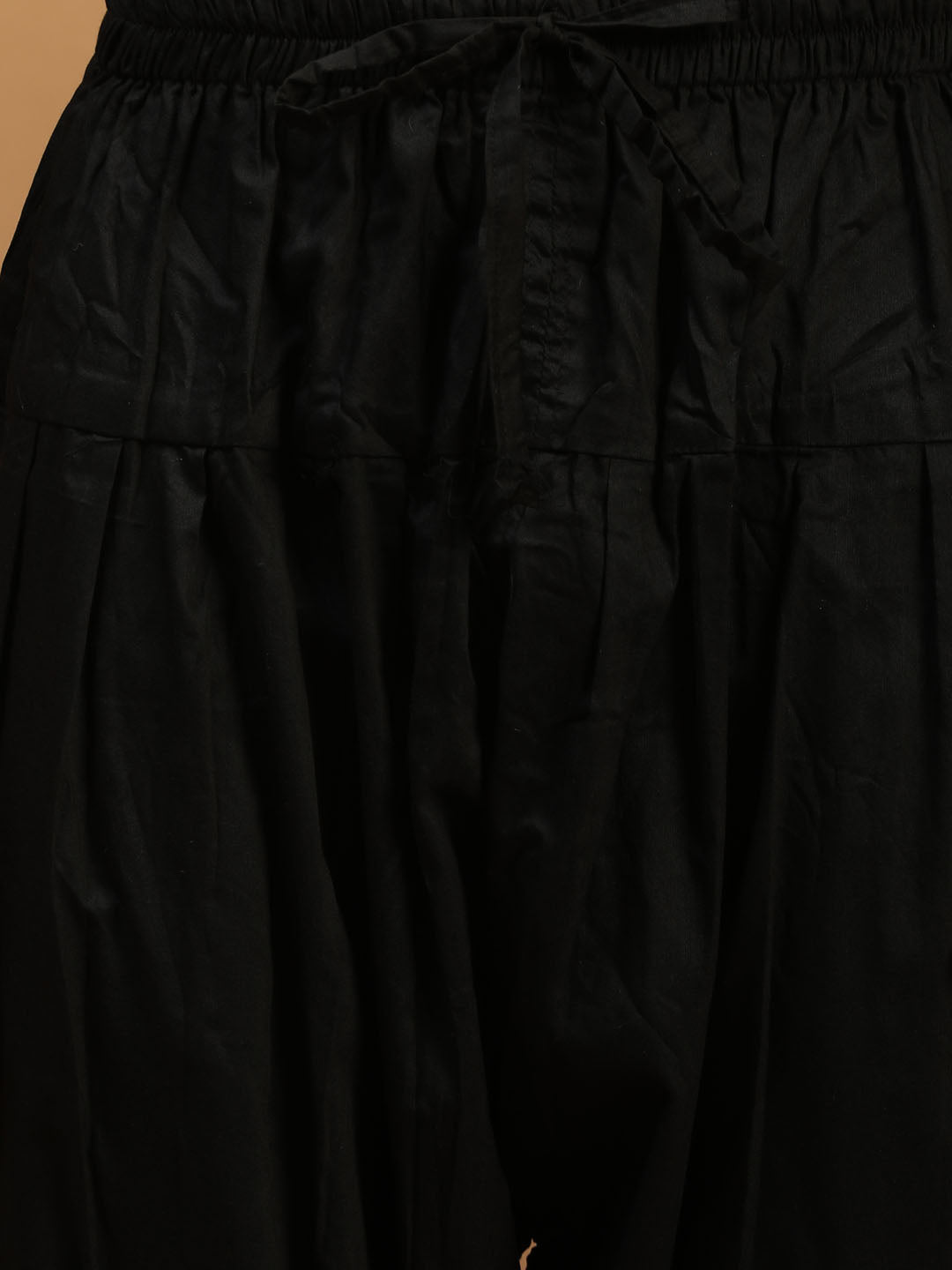 Men's Black Mirror Jacket With Kurta Patiala Set