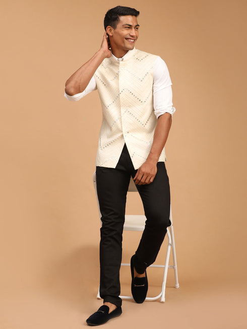 Men's Cream Mirror Jacket