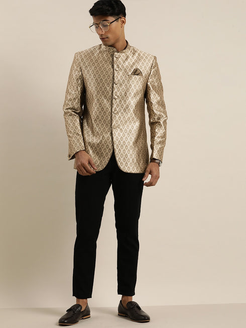 Men's Coffee Ethnic Woven Jodhpuri