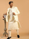 Men's Cream Mirror Jodhpuri With Kurta Pant Set