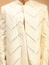 Men's Cream Mirror Jodhpuri With Kurta Pant Set