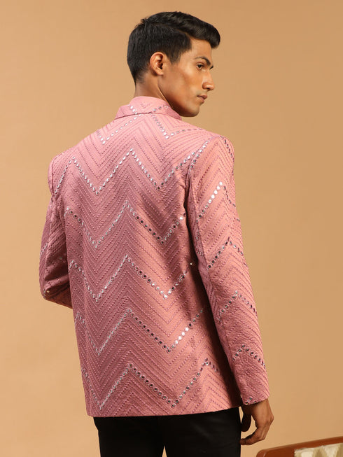 Men's Onion Pink Mirror Jodhpuri