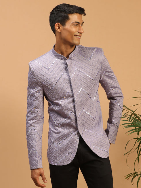 Men's Purple Mirror Jodhpuri