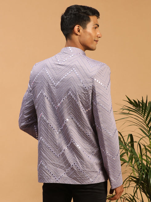 Men's Purple Mirror Jodhpuri