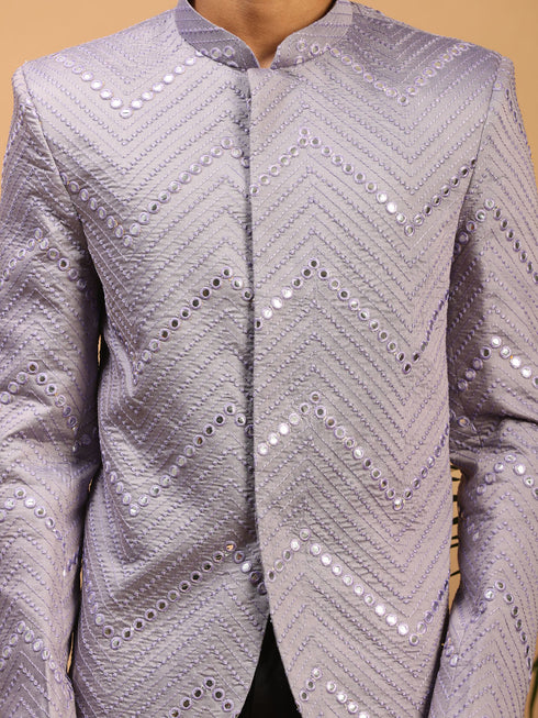 Men's Purple Mirror Jodhpuri