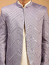 Men's Purple Mirror Jodhpuri With Kurta Pant Set