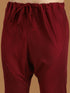 Men's Maroon Mirror Kurta Pyjama Set