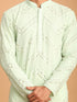 Men's Mint Green Mirror Kurta