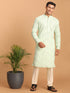 Men's Mint Green Mirror Kurta Pant Set