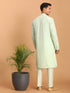 Men's Mint Green Mirror Kurta Pant Set