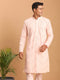 Men's Pink Mirror Kurta