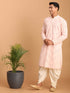 Men's Pink Mirror Kurta Dhoti Set