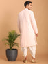 Men's Pink Mirror Kurta Dhoti Set