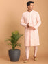 Men's Pink Mirror Kurta Pant Set