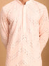 Men's Pink Mirror Kurta Pant Set