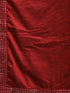 Men's Cream Pleated Kurta And Churidar Set With Maroon Mirror Dupatta