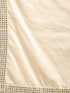 Men's Cream Pleated Kurta And Churidar Set With Mirror Dupatta