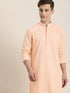 Men's Pink Ethnic Chikankari Kurta Pyjama Set