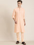 Men's Pink Ethnic Chikankari Kurta Pyjama Set