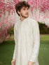 Men's Gray Ethnic Mirror Kurta
