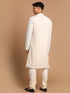 Men's Grey Ethnic Mirror Kurta With Pyjama Set