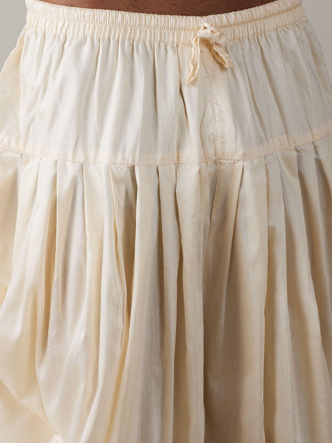 Men's Yellow Embroidered Kurta Dhoti Set