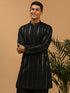 Men's Black Mirror Kurta