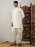 Men's Cream Mirror Kurta Dhoti Set
