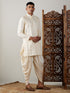 Men's Cream Mirror Kurta Dhoti Set