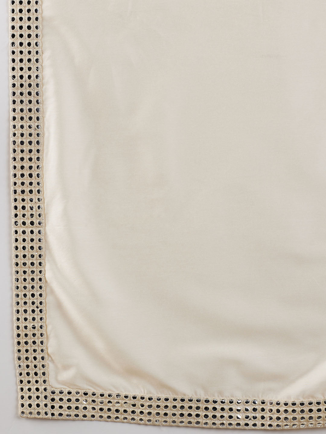 Men's Cream Mirror Kurta Dhoti And Dupatta Set