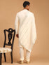 Men's Cream Viscose Kurta Pyjama And Dupatta Set