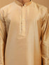 Men's Rose Gold Viscose Kurta With Pant Set