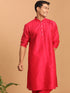 Men's Valentino Pink Viscose Kurta