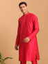 Men's Valentino Pink Viscose Kurta