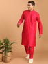 Men's Valentino Pink Viscose Kurta