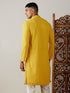 Men's Yellow Embroidery Worked Georgette Kurta