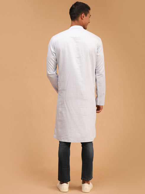 Men's Aqua Blue Organic Cotton Kurta