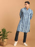 Men's Indigo Washed Denim Kurta