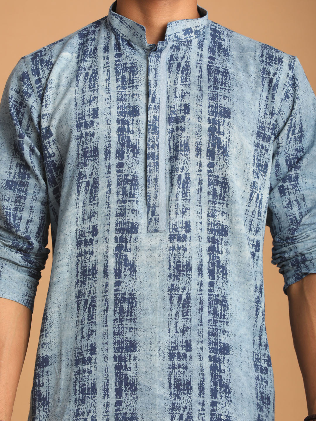 Men's Indigo Washed Denim Kurta