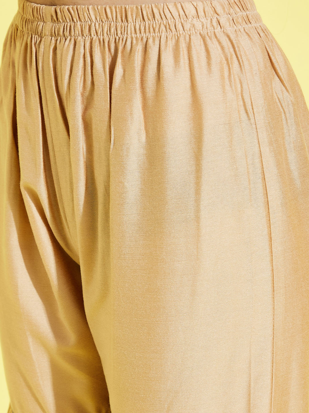 Girl's' Blue Zari Kurta And Rose Gold Sharara Set